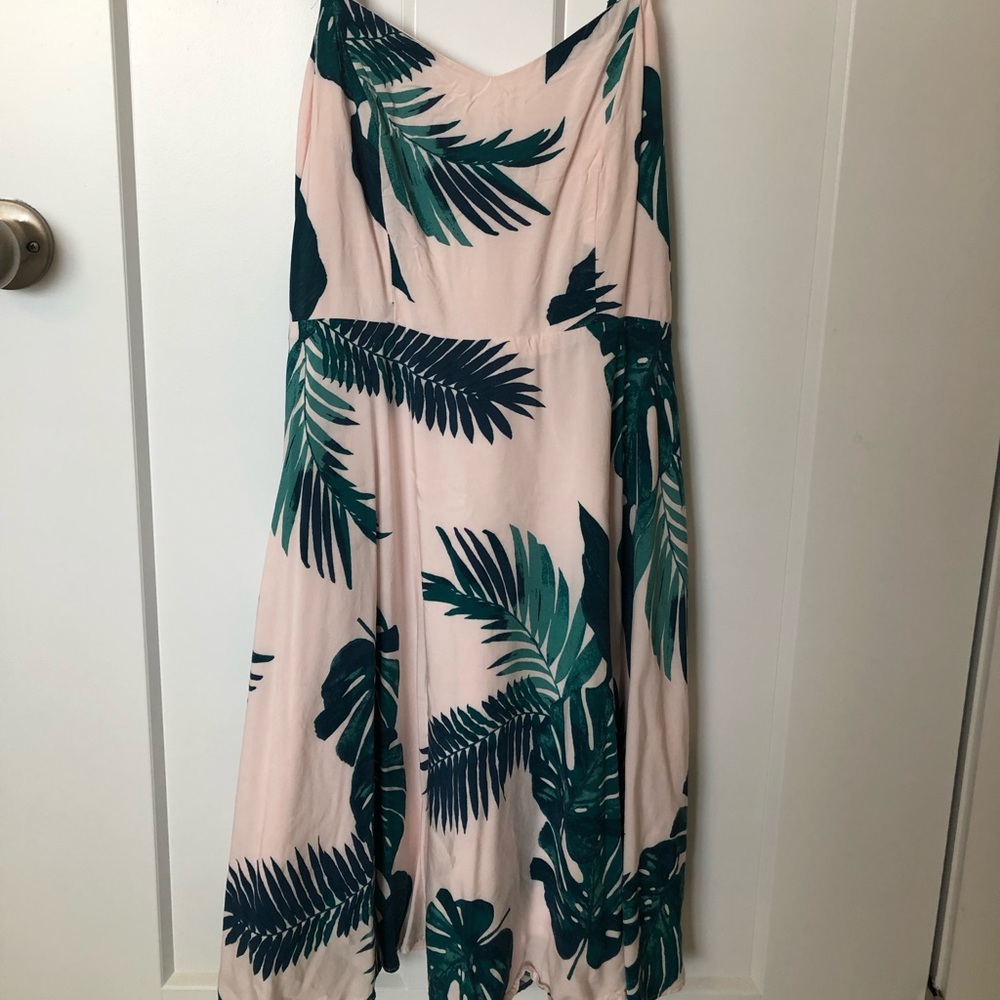 Palm leaf mini sundress